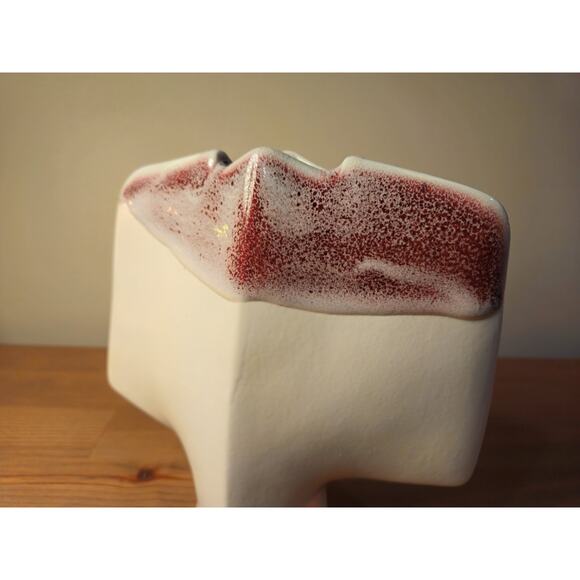 Mcm Virebent Porcelaine Vase Made In France - Picture 4 of 5